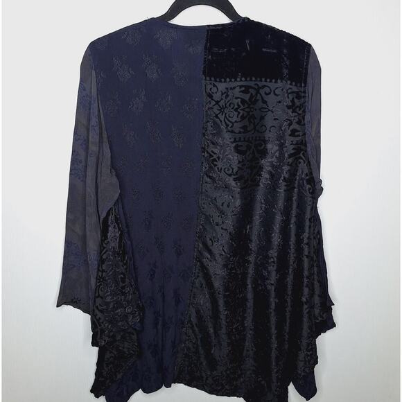 Tienda Ho Pant Top Set Floral Embroidered Lantern Mirrors Lagenlook Fairy Velvet - Picture 16 of 16